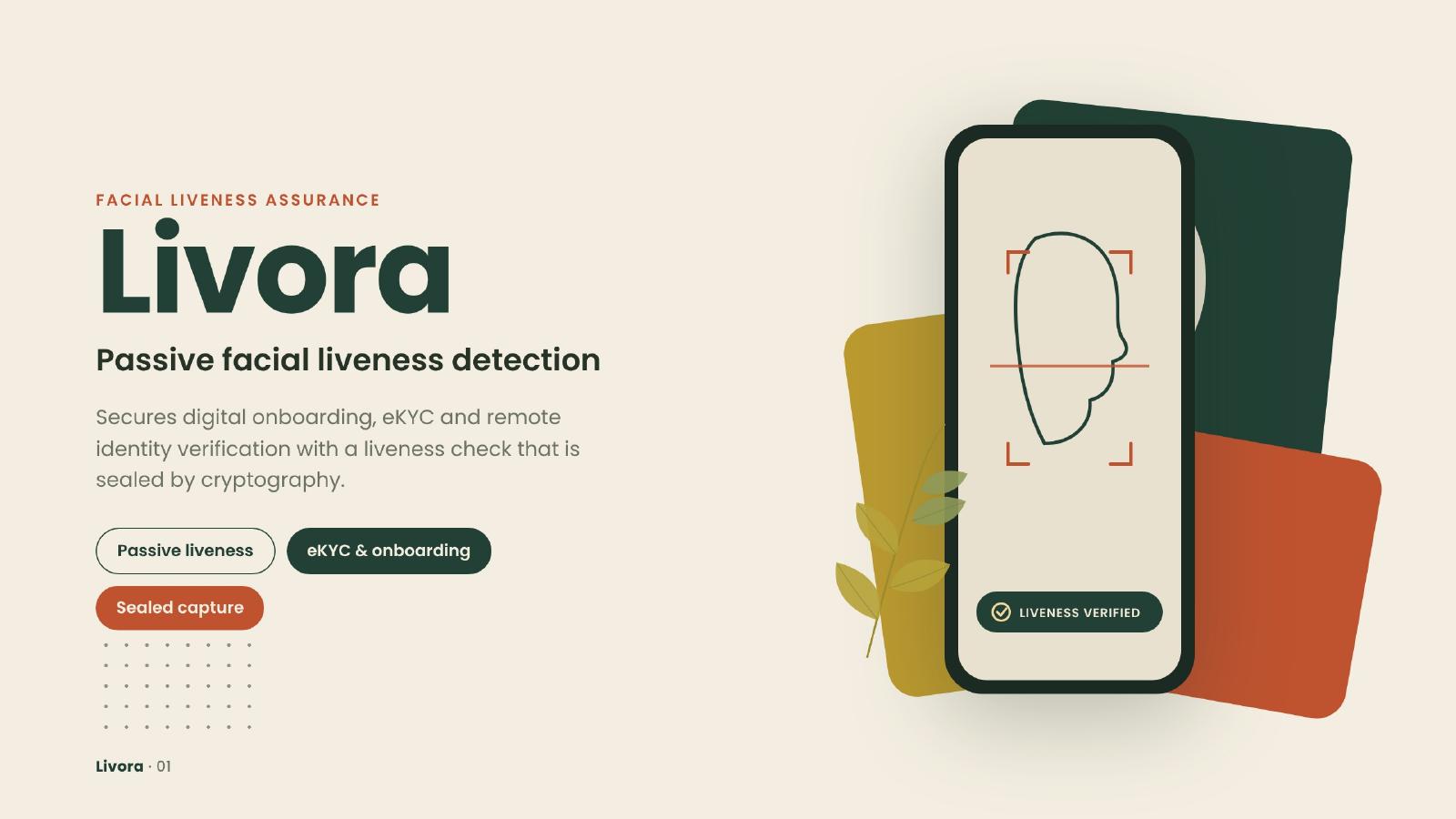 Livora passive facial liveness detection